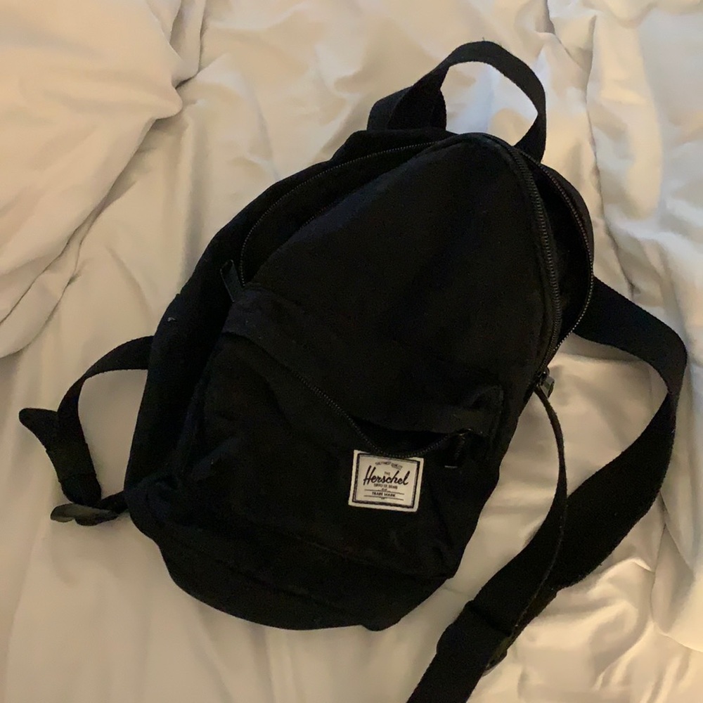 Mini black Herschel backpack